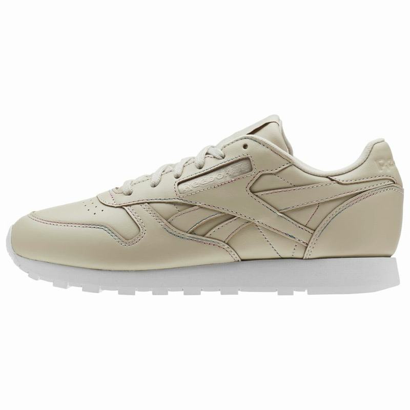 Reebok Classic Leather Tenisky Damske - Béžové/Biele WT5089GP